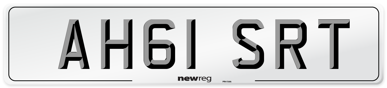 AH61 SRT Number Plate from New Reg